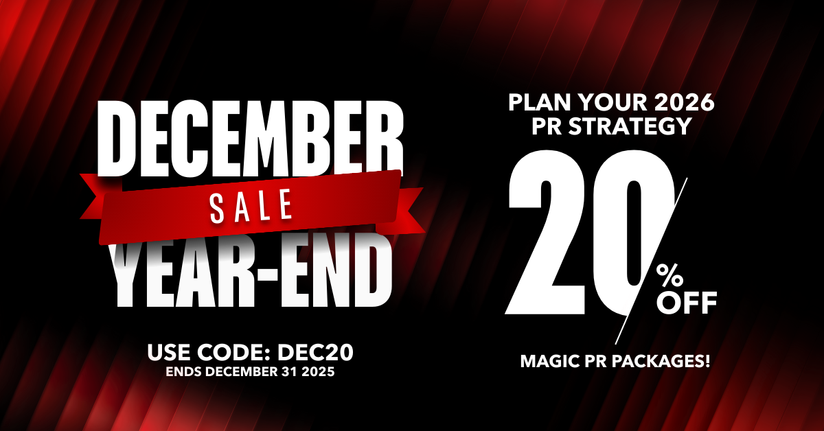 Black Friday Mega Offer - 35% Off Magic PR Packages - Coupon Code: BF35